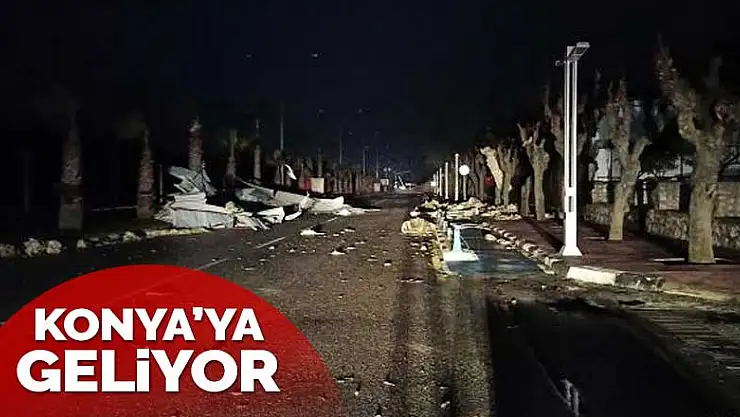 Konya'ya doğru gelen fırtına yurdun batısını yıktı geçti