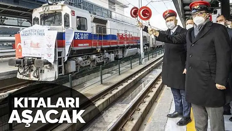 Demir yoluyla kıtaları aşacak Bor madeni taşıyan tren Ankara'dan yola çıktı