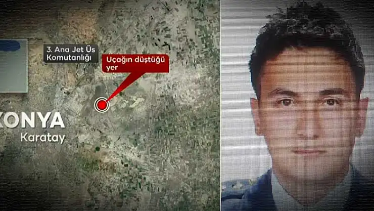 Konya'da düşen Türk Yıldızları uçağının pilotu şehit oldu