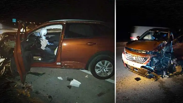 Ereğli'de refüjden atlayarak karşı şeride geçen otomobil tırla çarpıştı