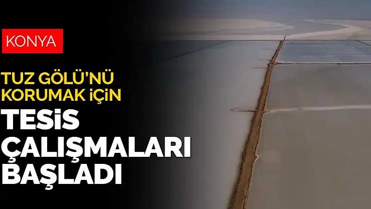 Tuz Gölü'nü korumak için tesis çalışmaları başladı