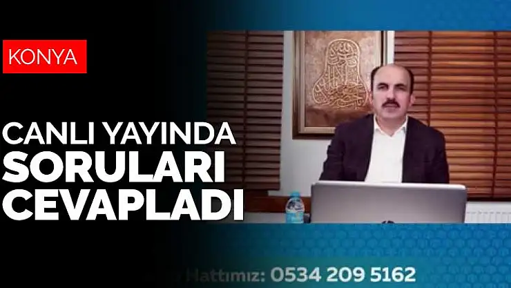 Başkan Altay canlı yayında Konyalıların sorularını cevapladı