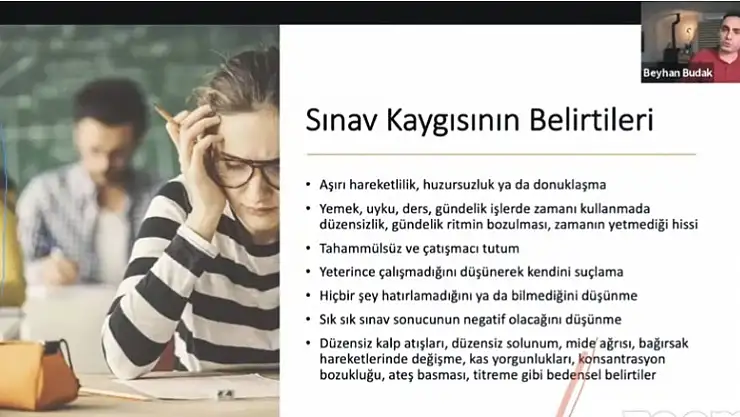 Karatay Kent Konseyi'nden online 'Sınav Stresiyle Başa Çıkabilmek' semineri