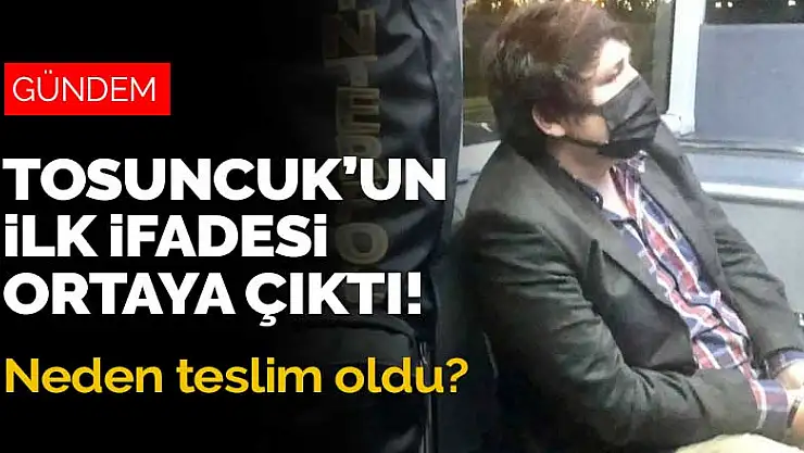 Tosuncuk neden teslim olduğunu açıkladı! Mehmet Aydın'ın ilk ifadesi ortaya çıktı