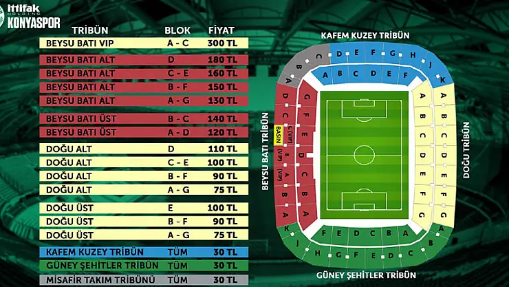 Konyaspor-Başakşehir maçı biletleri satışa çıktı