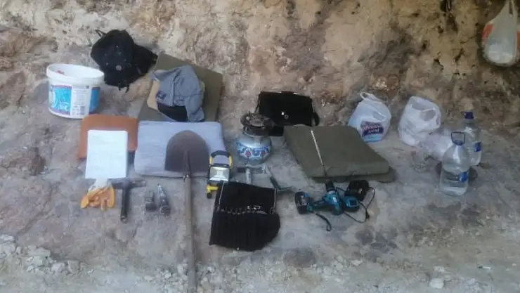 Kaçak kazıya jandarmadan suçüstü