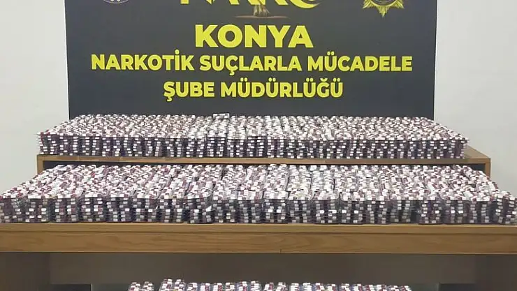 Konya'da uyuşturucu operasyonu:  27 bin 944  hap ele geçirildi