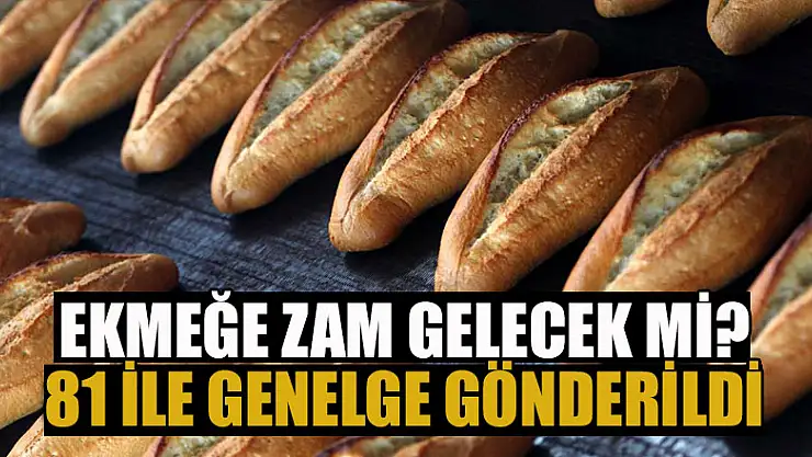 Ekmeğe zam gelecek mi? 81 ile genelge gönderildi