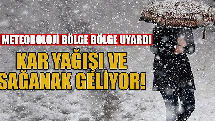 Kar yağışı ve sağanak geliyor! Meteoroloji bölge bölge uyardı