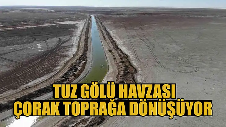 Tuz Gölü havzası çorak toprağa dönüşüyor