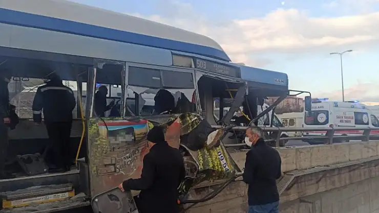 Ankara'da halk otobüsü kaza yaptı! Çok sayıda yaralı var...
