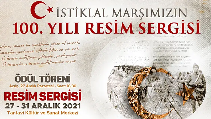 Meram'da İstiklal Marşı konulu resim sergisi