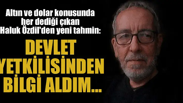 Altın ve dolar konusunda her dediği çıkan Haluk Özdil'den yeni tahmin: Devlet yetkilisinden bilgi aldım...