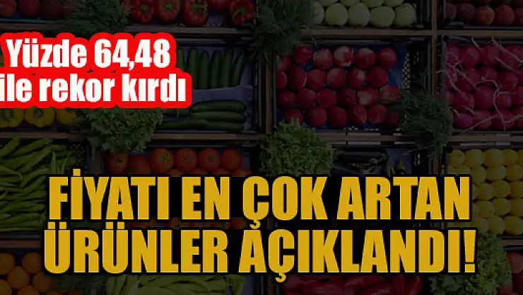 Fiyatı en çok artan ürünler açıklandı! Yüzde 64,48 ile rekor kırdı