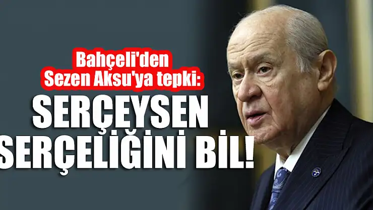 Bahçeli'den Sezen Aksu'ya tepki: Serçeysen serçeliğini bil