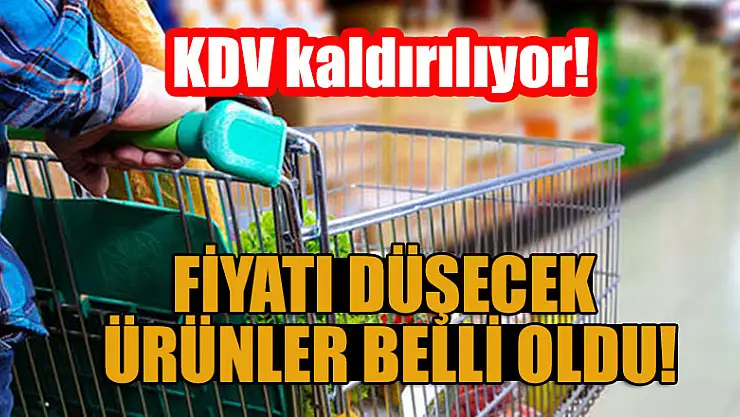 KDV kaldırılıyor! Fiyatı düşecek ürünler belli oldu!