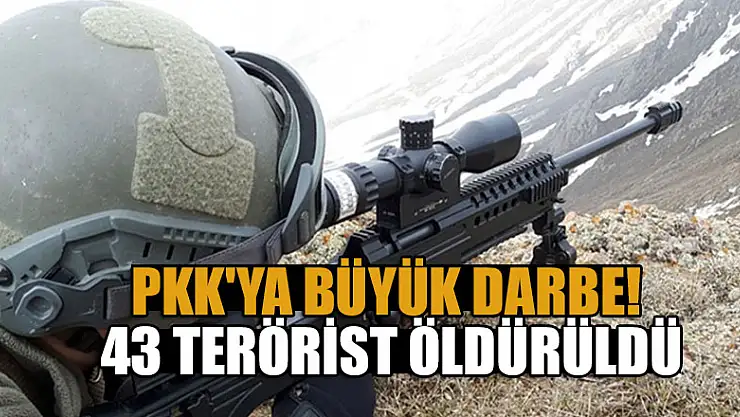 PKK'ya büyük darbe! 43 terörist öldürüldü