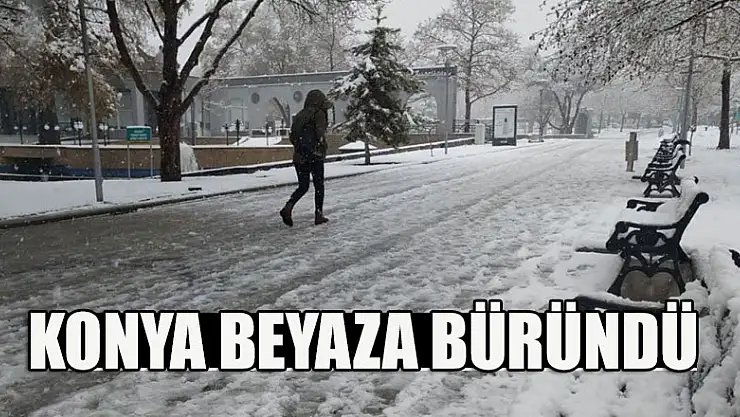 Konya beyaza büründü