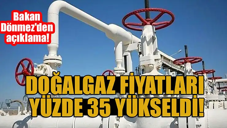 Doğalgaz fiyatları yüzde 35 yükseldi! Bakan Dönmez'den açıklama!