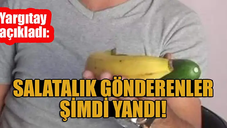 Yargıtay açıkladı: Salatalık gönderenler şimdi yandı