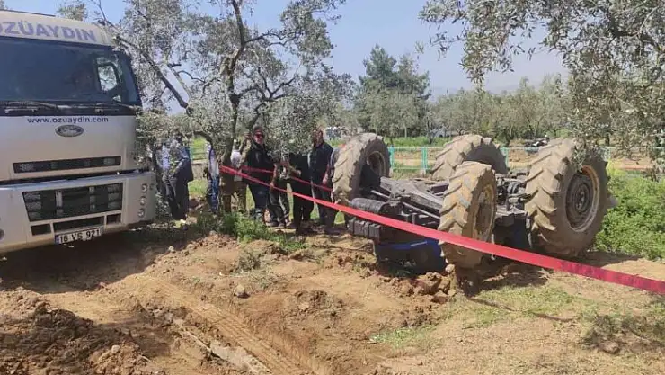 Bursa'da sürücü devrilen traktörün altında can verdi
