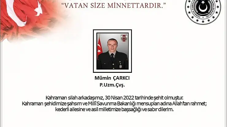 Pençe-Kilit operasyonunda 1 asker şehit oldu