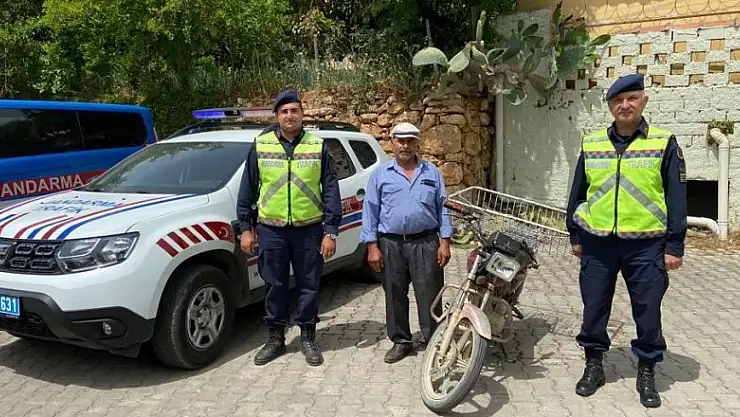 Çalıntı motosiklet trafik kontrolünde bulundu