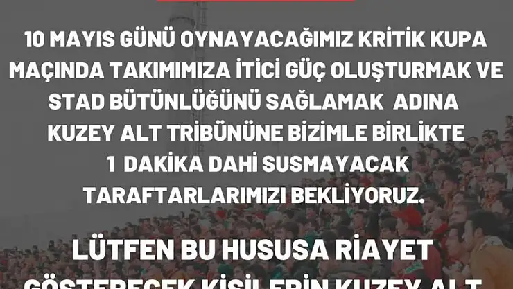 Baki Ersoy'dan Kayserispor taraftarına jest