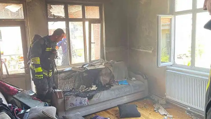 Konya'da müstakil evde yangın!