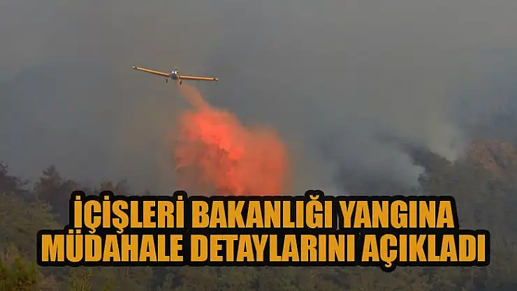 İçişleri Bakanlığı yangına müdahale detaylarını açıkladı