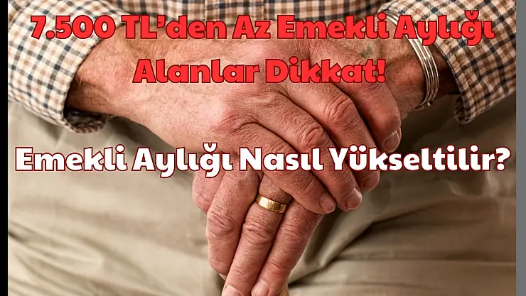 7.500 TL'den Az Emekli Aylığı Alanlar Dikkat! Emekli Aylığı Nasıl Yükseltilir?