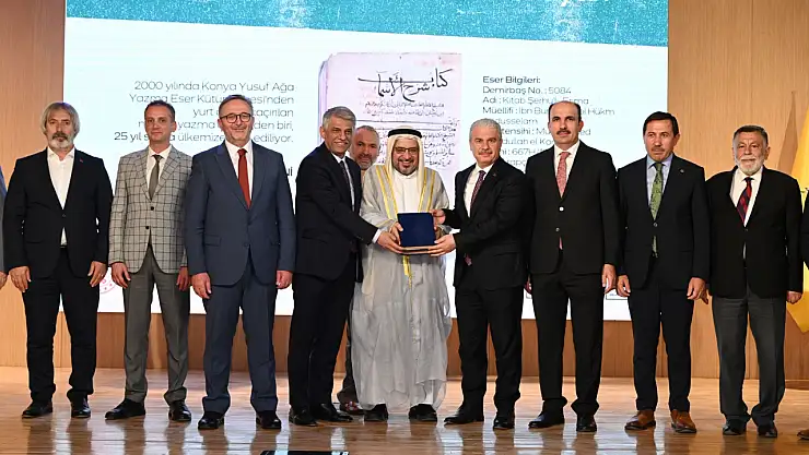 757 yıllık 'Kitab Şerhu'l-Esma' Konya'ya geri döndü
