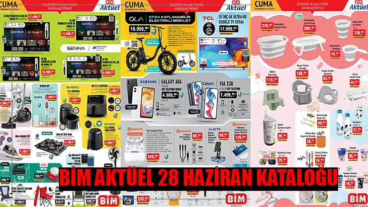 BİM Aktüel 28 Haziran Kataloğu 2024: Cuma İndirim Fırtınası Başladı! Katlanır Bebek Ürünleri ve Sinek Öldürücü Fırsatları Kaçmaz!