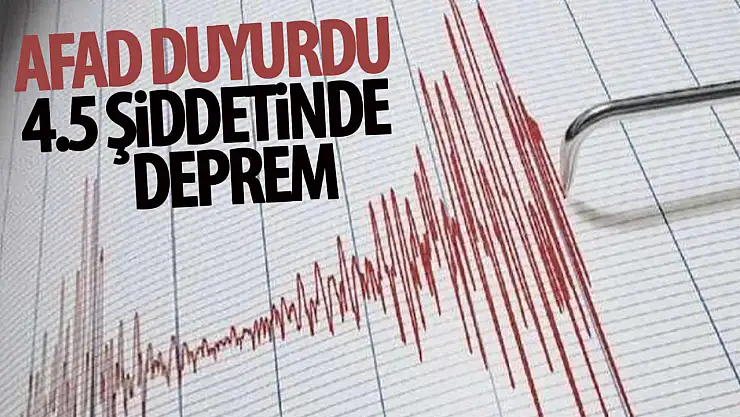 AFAD duyurdu 4.5 şiddetinde deprem: Konya da sallandı!