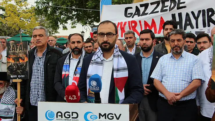 AGD İsrail'in Filistin'e yönelik saldırılarını Konya'da protesto etti!