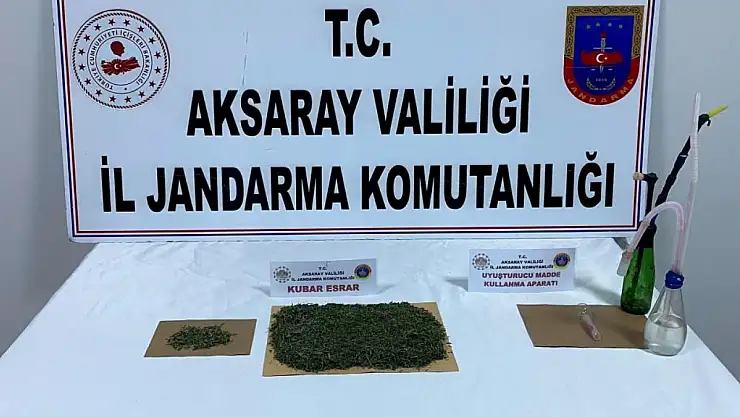 Aksaray'da jandarma baskın düzenledi: Şüpheli gözaltına alındı
