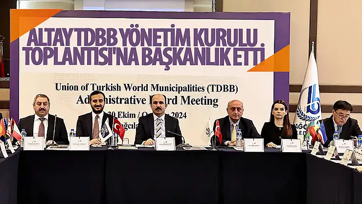 Altay TDBB yönetim kurulu toplantısı'na başkanlık etti