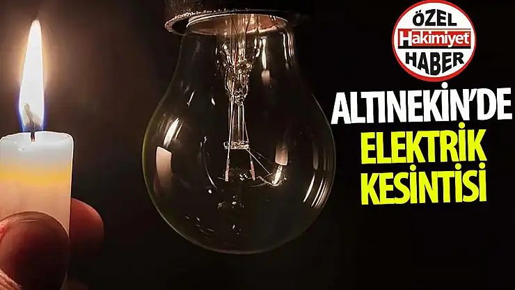 Altınekin'de Planlı Elektrik Kesintileri!