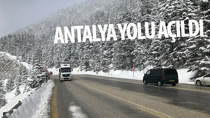 Antalya-Konya karayolu tüm araç trafiğine açıldı