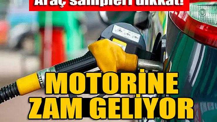 Araç sahipleri dikkat! Motorine zam geliyor