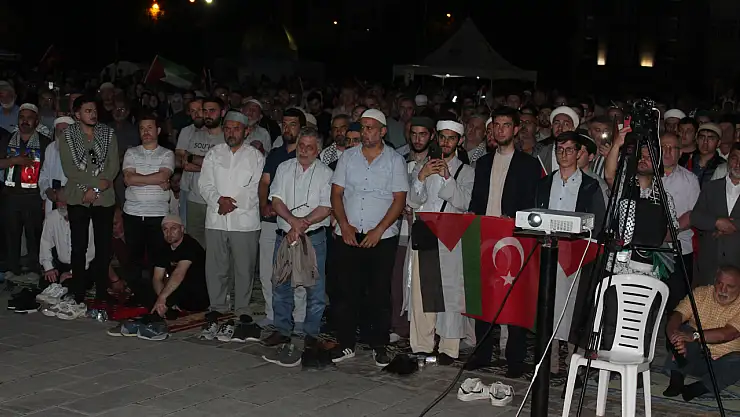 Bafralılar İsrail'in Gazze'deki saldırıları protesto etti