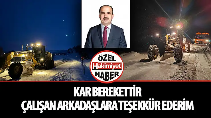 Başkan Altay: Kar Bereketi Yer Altı Su Seviyemizi Artırıyor