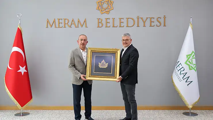 Başkan Ömer Atiker'den Meram Belediye Başkanı Mustafa Kavuş'a ziyaret