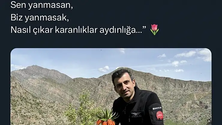 Bayraktar'dan terör destekçilerine şiirle cevap!