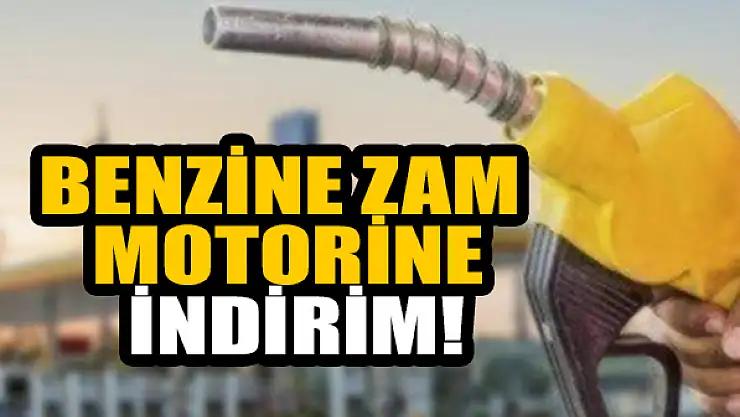 Benzine zam motorine indirim!