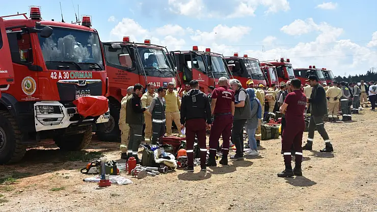 Beyşehir'de orman yangınlarına karşı eğitimler sürüyor