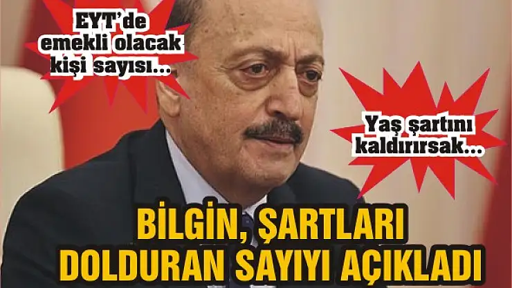 Bilgin, şartları dolduran sayıyı açıkladı