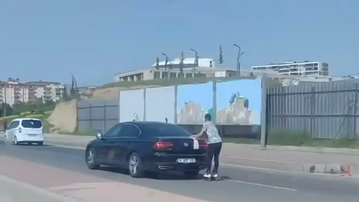 Tehlikeli yolculuk: Canını hiçe saydı!