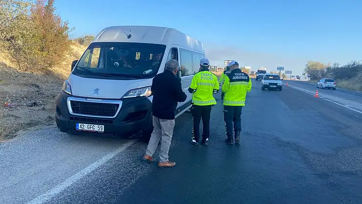 Bozkır'da okul servisleri denetlendi!
