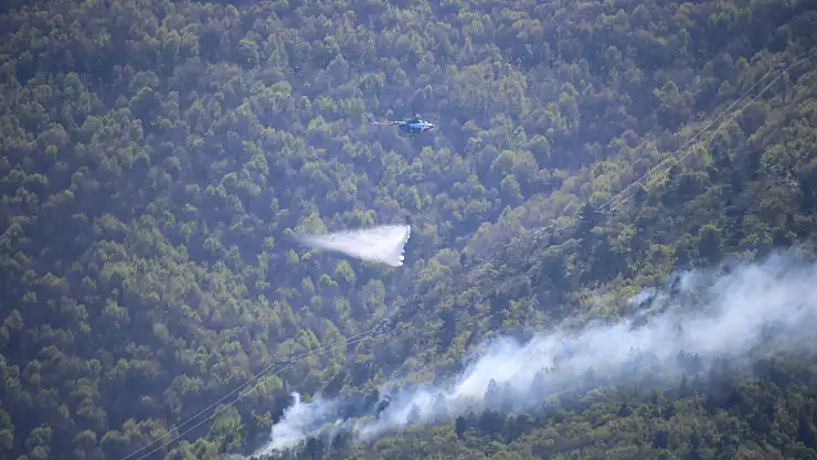 Bursa'da Uludağ'ın eteklerinde orman yangını kontrol altına alındı